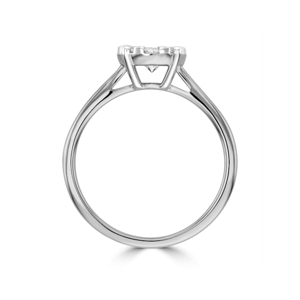 0.50ct Lab Diamond Cluster Solitaire Ring H/Si in 9K White Gold - Image 2
