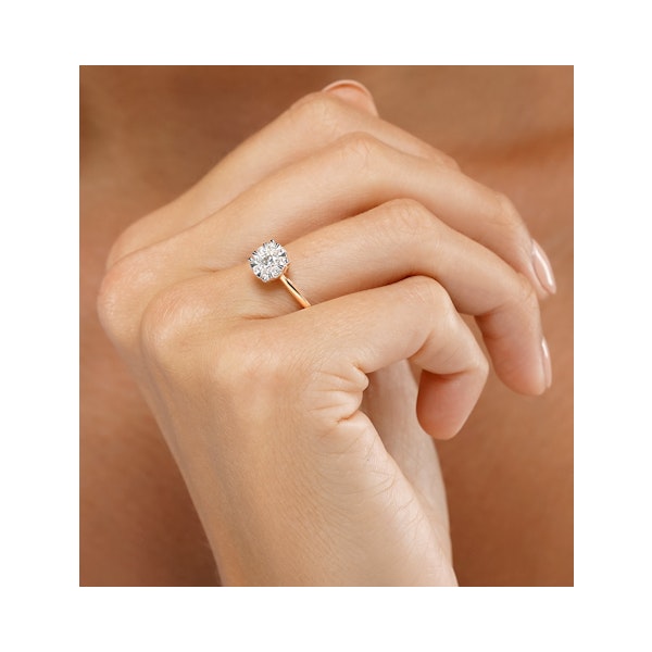 0.50ct Lab Diamond Cluster Solitaire Ring H/Si in 9K Gold - Image 3