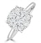 1 Carat Lab Diamond Cluster Solitaire Ring H/Si in 9K White Gold - image 1