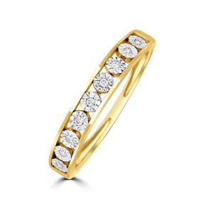 Channel Set Lab Diamond Eternity Ring 0.05ct in 9K Gold