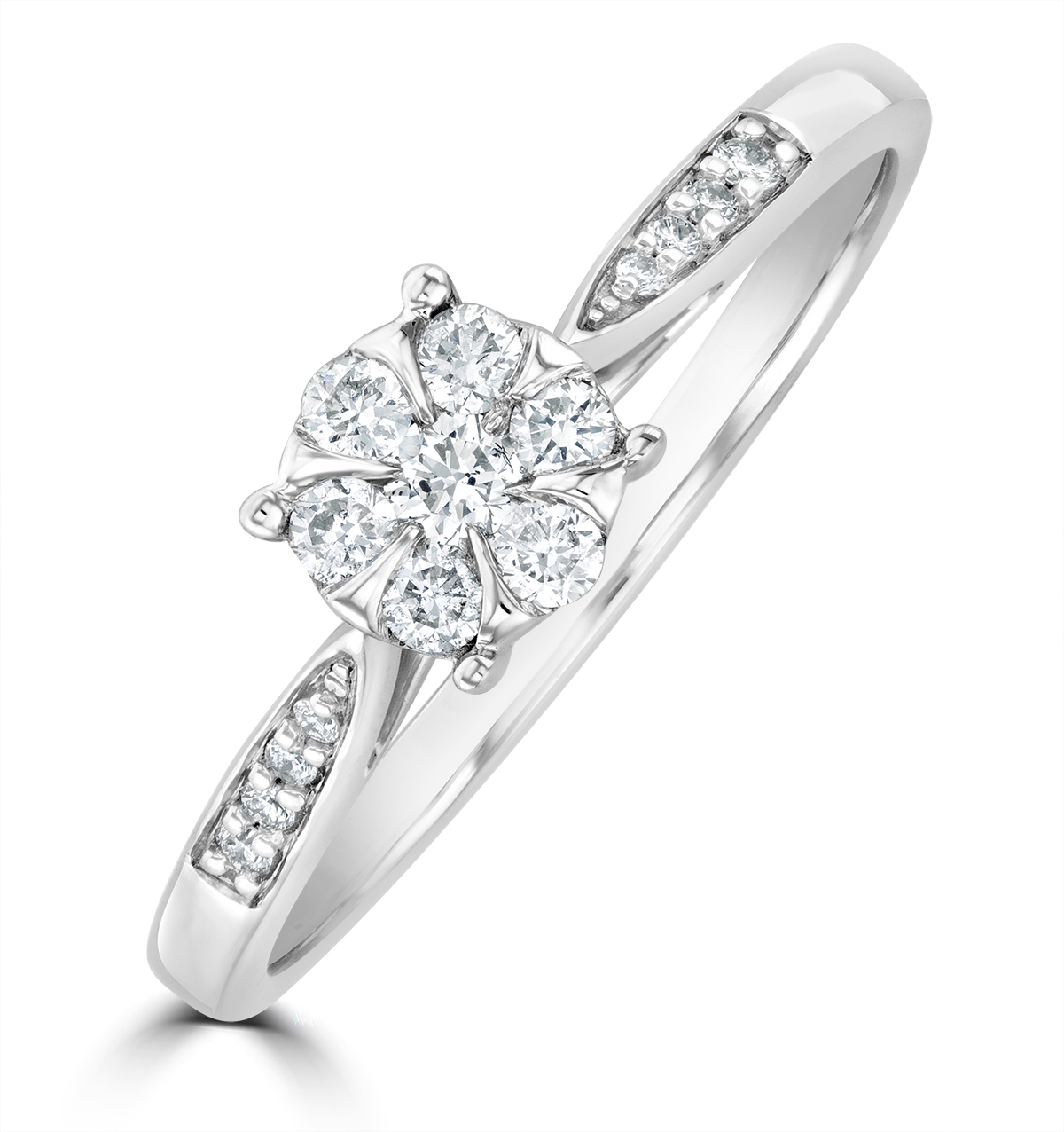 UK stock 2ct carat diamante man-made diamond 6 claw engagement ring silver gold 