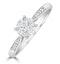 Lab Diamond Engagement Ring With Shoulders 0.25ct H/Si in 925 Silver - image 1