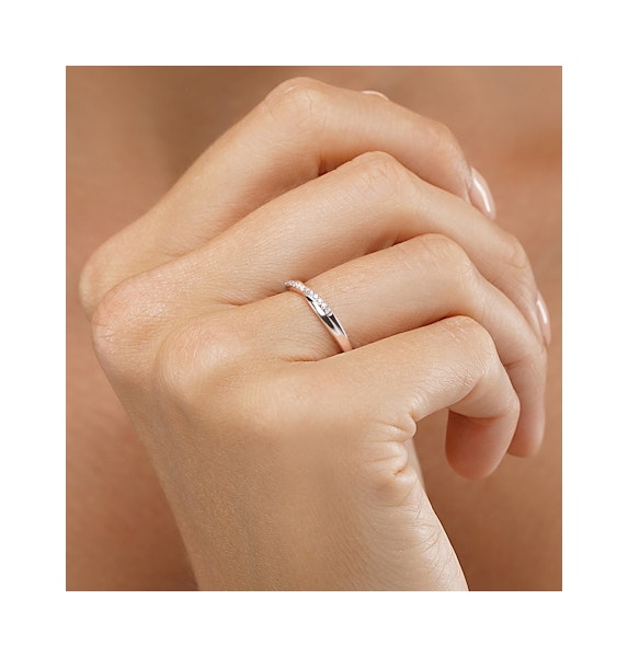 Lab Diamond Half Eternity Wave Ring 0.05ct in 925 Silver - Image 2