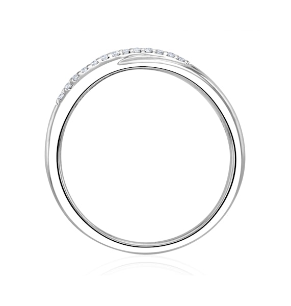 Lab Diamond Half Eternity Wave Ring 0.05ct in 925 Silver - Image 3