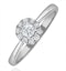 Lab Diamond Halo Engagement Ring 0.25ct H/Si in 9K White Gold - image 1