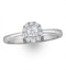 Lab Diamond Halo Engagement Ring 0.25ct H/Si in 9K White Gold - image 4