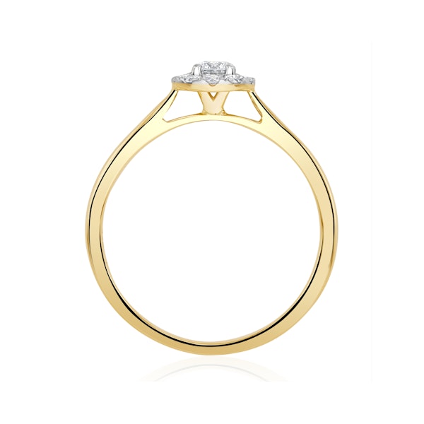 Lab Diamond Halo Engagement Ring 0.25ct H/Si in 9K Gold - Image 3