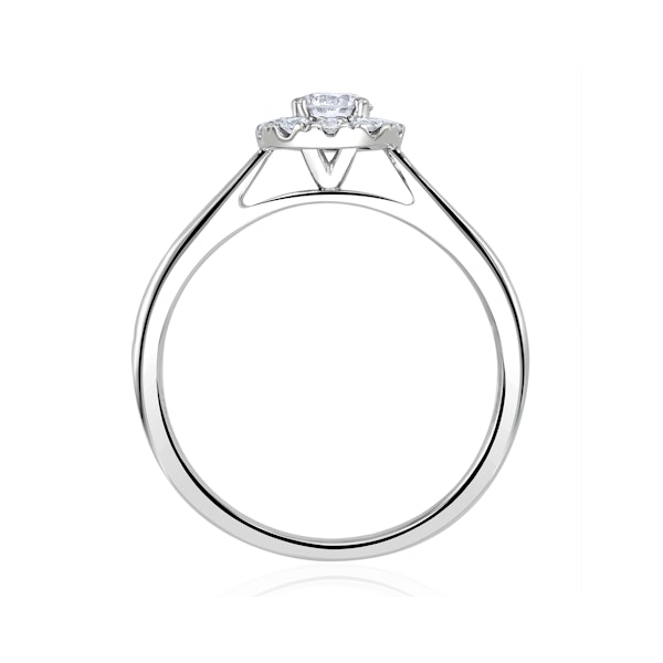Lab Diamond Halo Engagement Ring 0.50ct H/Si in 9K White Gold - Image 3