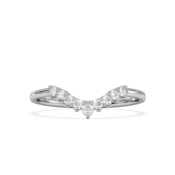 0.15ct Lab Diamond Wishbone Ring H/Si Quality in 9K White Gold - Image 3