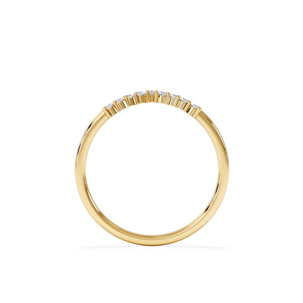 0.15ct Lab Diamond Wishbone Ring H/Si Quality in 9K Yellow Gold - Image 6