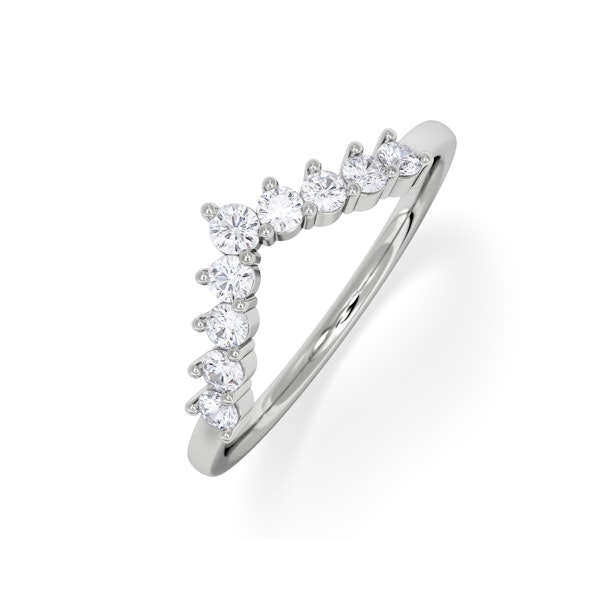 0.30ct Lab Diamond Wishbone Ring H/Si Quality in 9K White Gold - Image 1