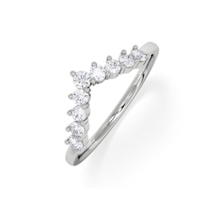 0.30ct Lab Diamond Wishbone Ring H/Si Quality in 9K White Gold