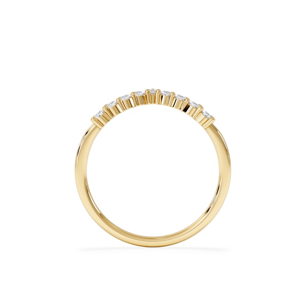 0.30ct Lab Diamond Wishbone Ring H/Si Quality in 9K Yellow Gold - Image 6
