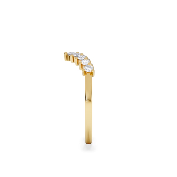0.30ct Lab Diamond Wishbone Ring H/Si Quality in 9K Yellow Gold - Image 4