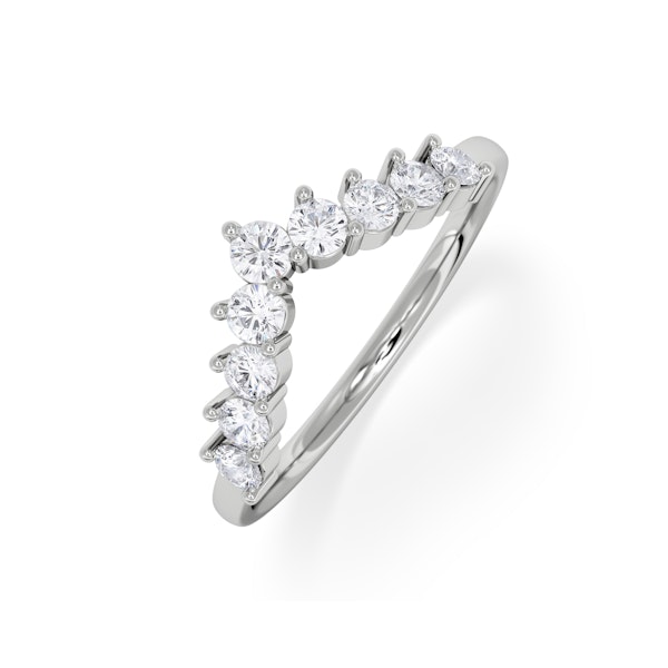 0.50ct Lab Diamond Wishbone Ring H/Si Quality in 9K White Gold - Image 1