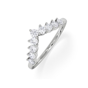 0.50ct Lab Diamond Wishbone Ring H/Si Quality in 9K White Gold
