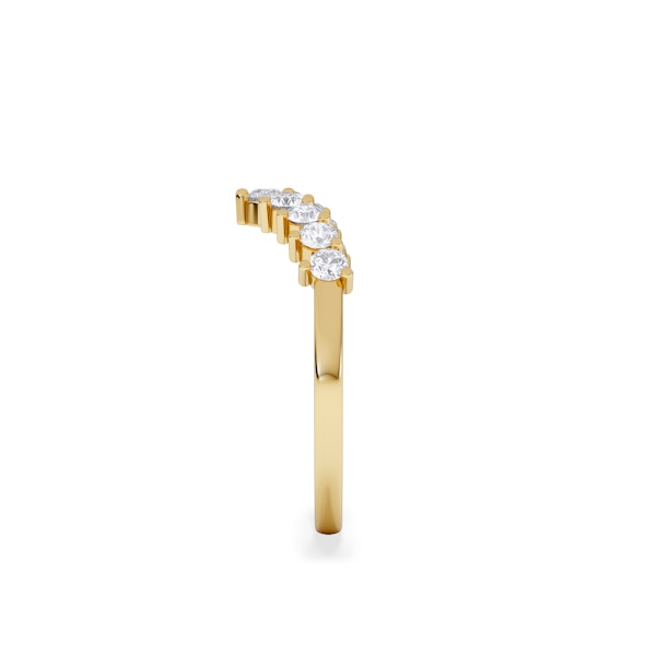 0.50ct Lab Diamond Wishbone Ring H/Si Quality in 9K Yellow Gold - Image 4