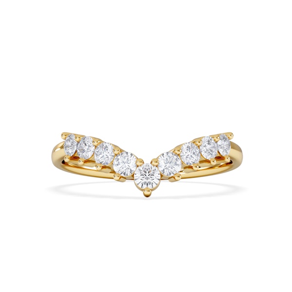 0.50ct Lab Diamond Wishbone Ring H/Si Quality in 9K Yellow Gold - Image 3