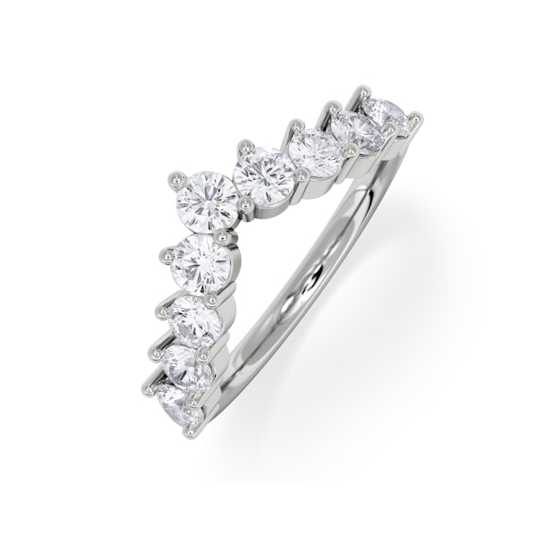 0.75ct Lab Diamond Wishbone Ring H/Si Quality in 9K White Gold - Image 1