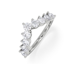 0.75ct Lab Diamond Wishbone Ring H/Si Quality in 9K White Gold