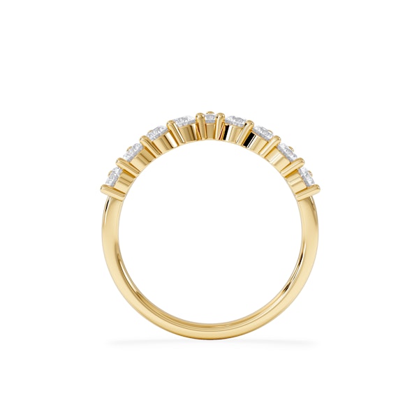 0.75ct Lab Diamond Wishbone Ring H/Si Quality in 9K Yellow Gold - Image 6