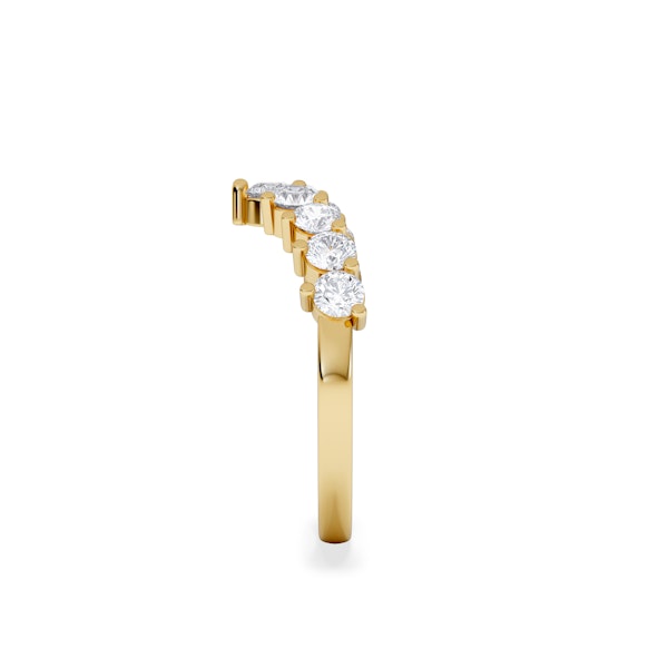 0.75ct Lab Diamond Wishbone Ring H/Si Quality in 9K Yellow Gold - Image 4