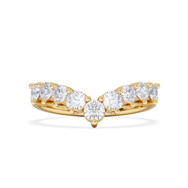 0.75ct Lab Diamond Wishbone Ring H/Si Quality in 9K Yellow Gold - Image 3