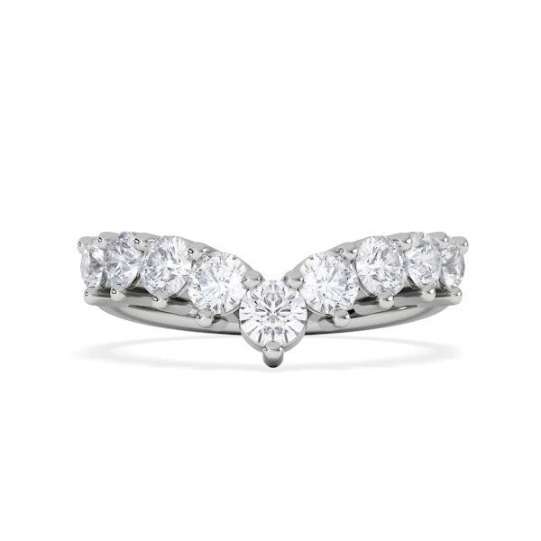 1.00ct Lab Diamond Wishbone Ring H/Si Quality in 9K White Gold - Image 3