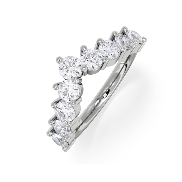 1.00ct Lab Diamond Wishbone Ring H/Si Quality in 9K White Gold - Image 1