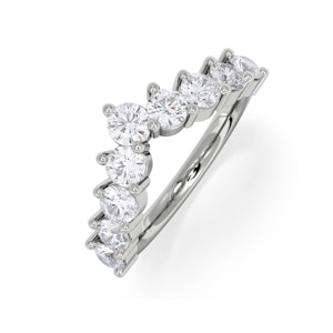 1.00ct Lab Diamond Wishbone Ring H/Si Quality in 9K White Gold