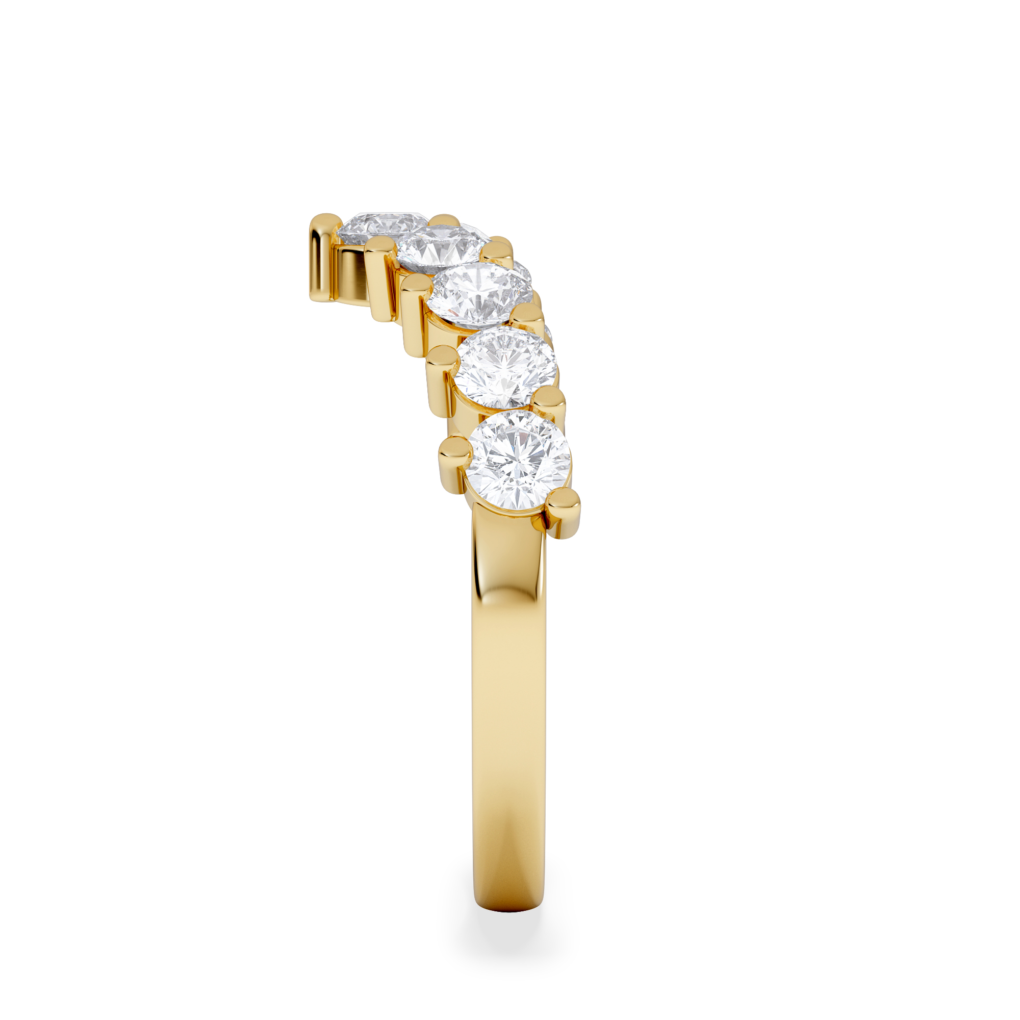 1.00ct Lab Diamond Wishbone Ring H Si Quality in 9K Yellow Gold
