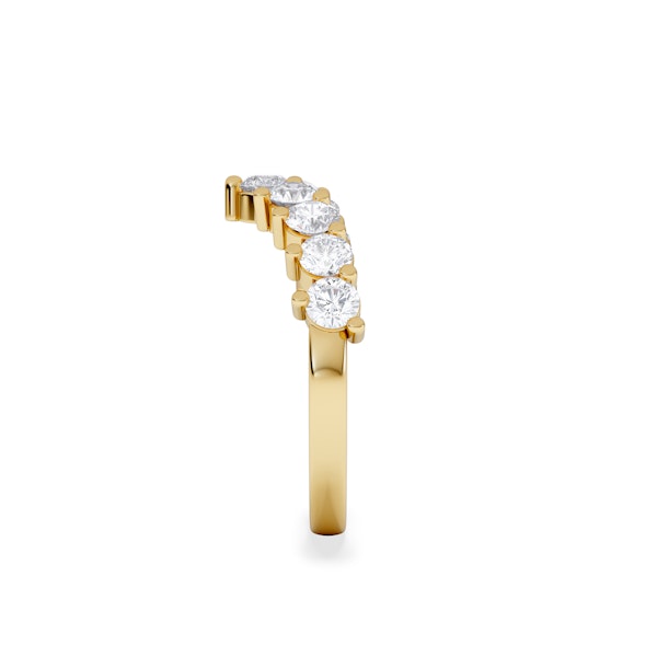 1.00ct Lab Diamond Wishbone Ring H/Si Quality in 9K Yellow Gold - Image 4