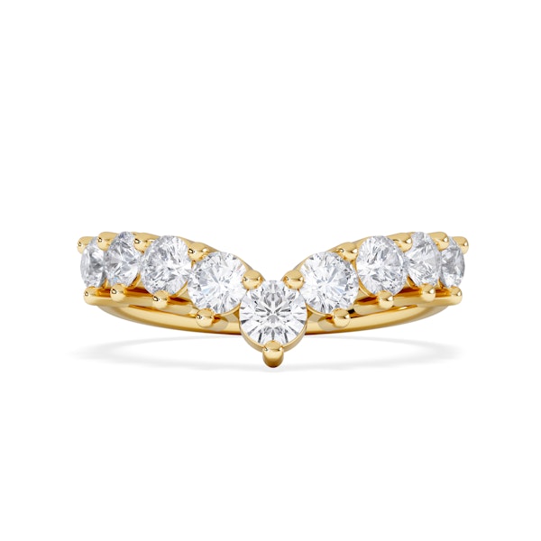 1.00ct Lab Diamond Wishbone Ring H/Si Quality in 9K Yellow Gold - Image 3