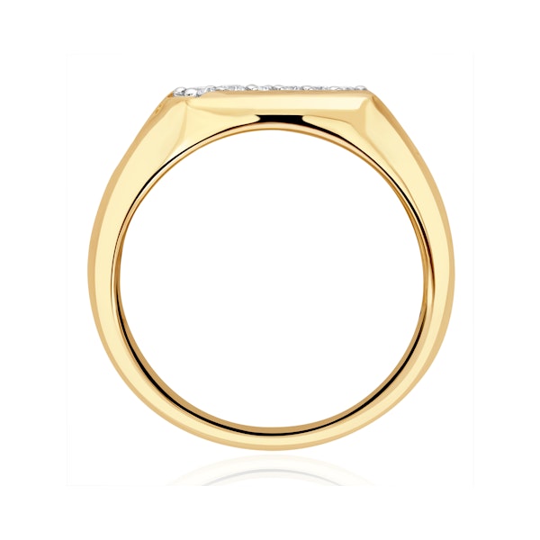 Mens Lab Diamond Signet Ring 9K Gold 0.25ct H/Si - Image 3