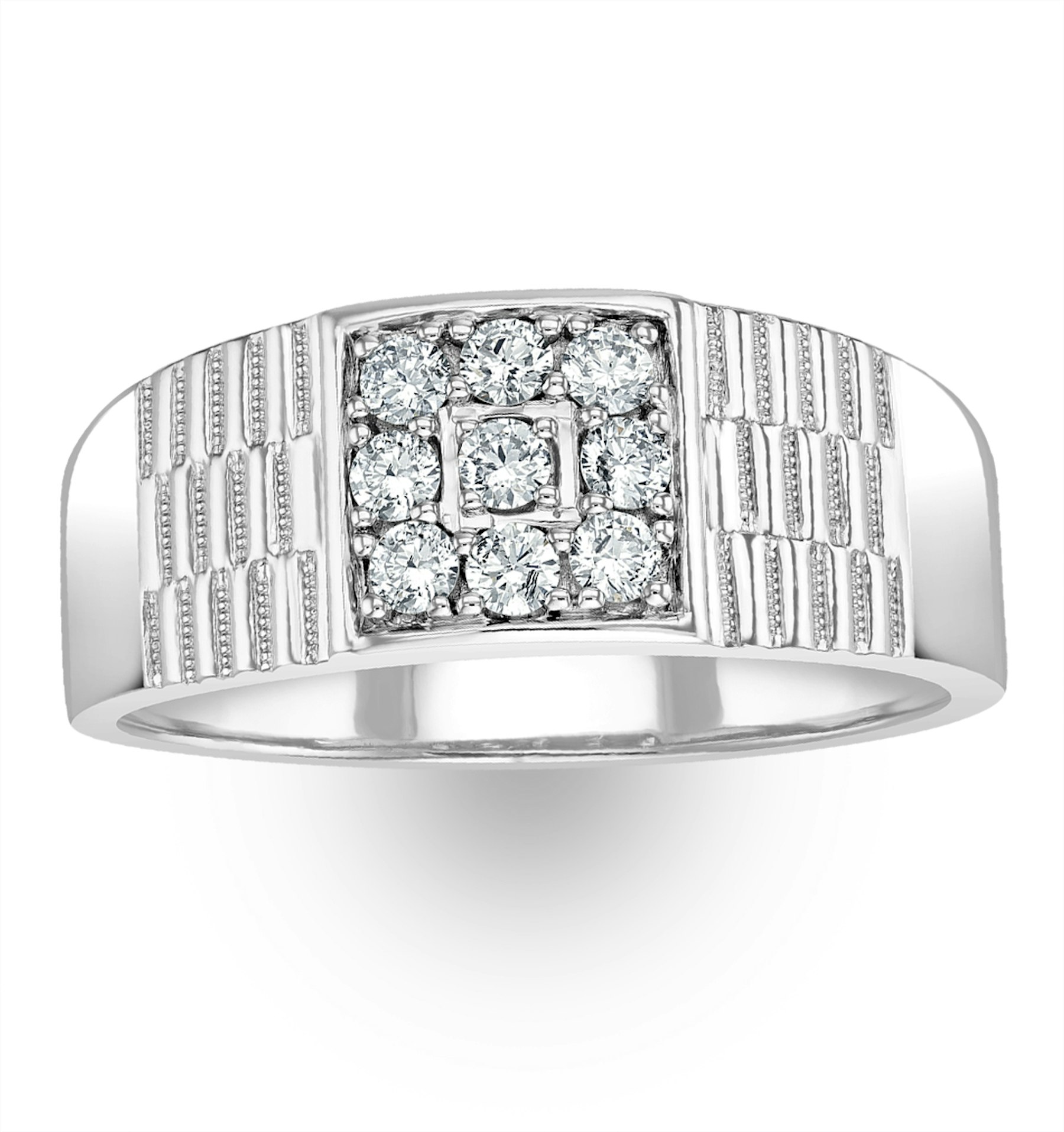 Mens Lab Diamond Ring 0.25ct H/Si in 925 Silver Item NDF3424U