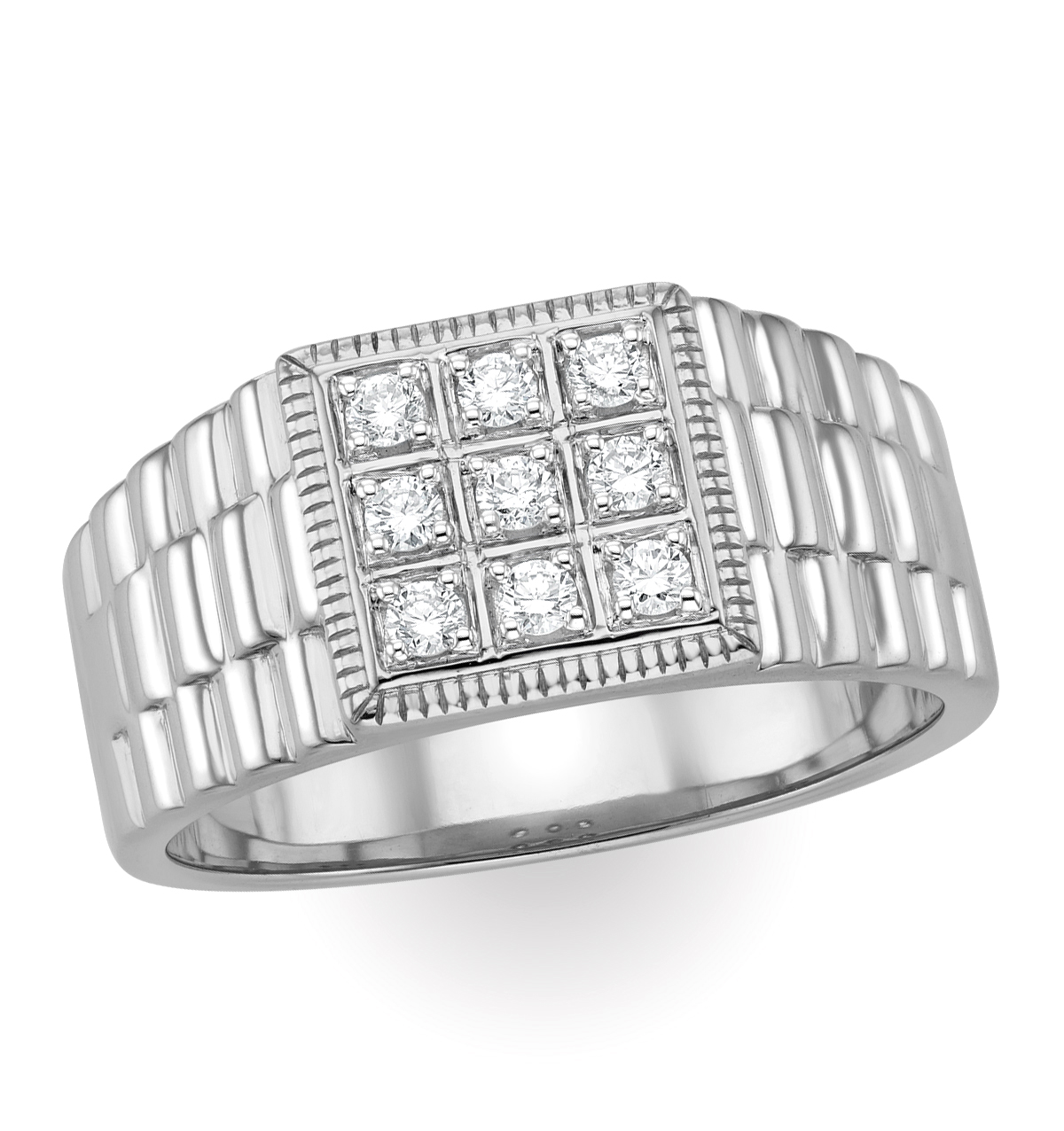 Sterling silver diamond buy men's ring