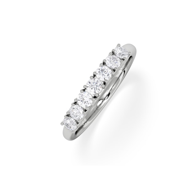 Chloe 7 Stone Lab Diamond Eternity Ring 0.50CT F/VS in 9K White Gold - Image 1