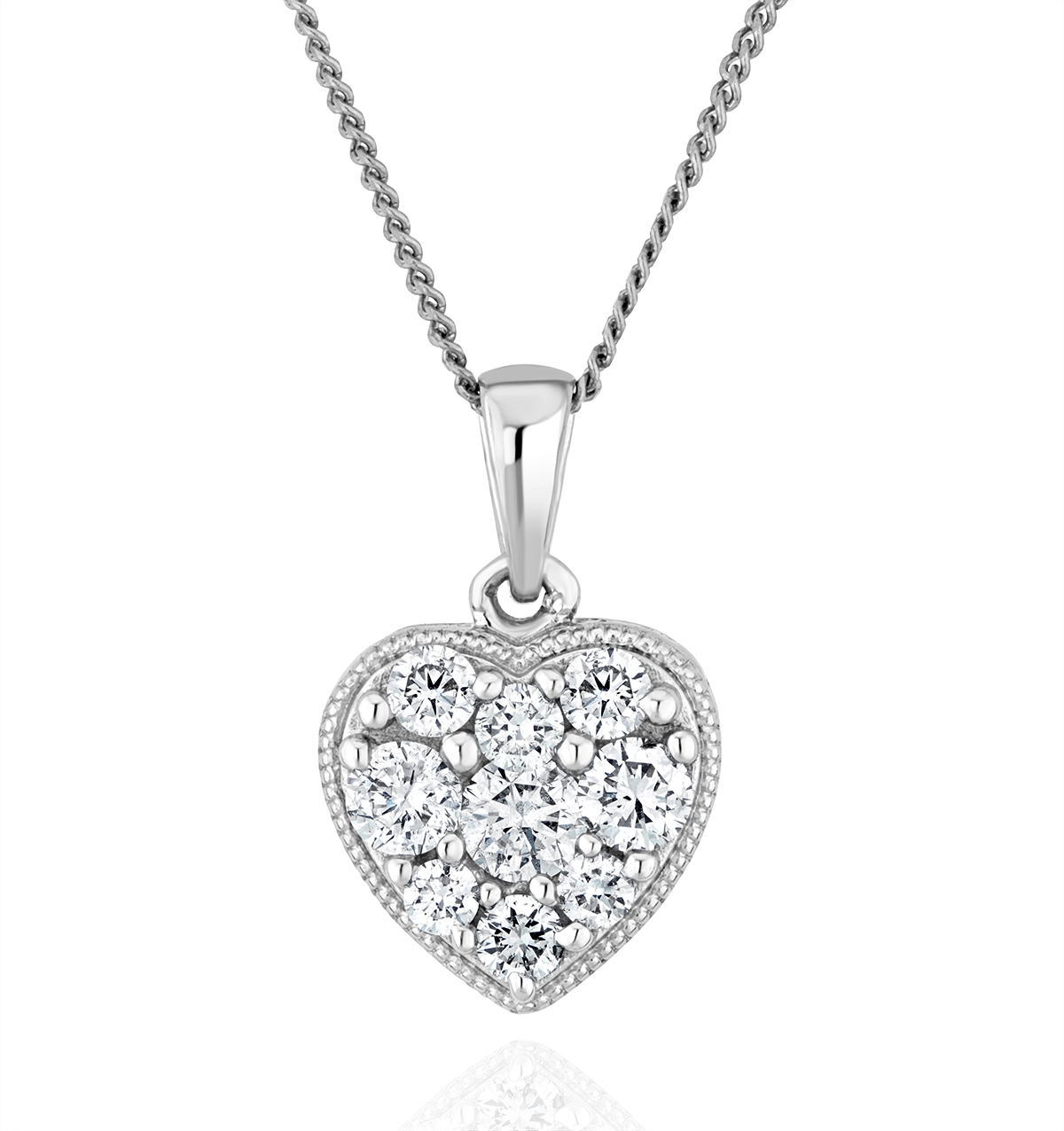 diamond pave heart