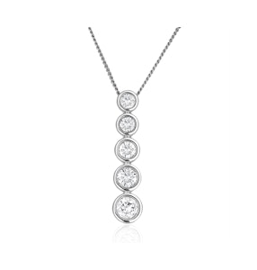 Lab Diamond Life Journey Necklace 0.50ct H/Si in 9K White Gold