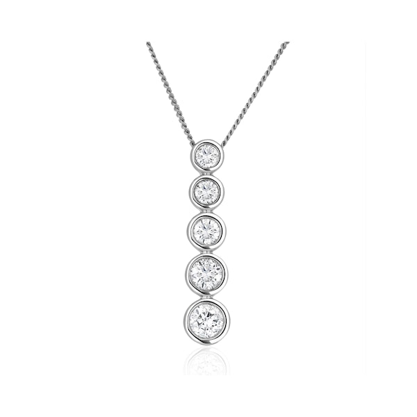 Lab Diamond Life Journey Necklace 0.50ct H/Si in 9K White Gold - Image 1