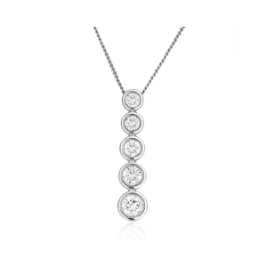 Lab Diamond Life Journey Necklace 0.50ct H/Si in 9K White Gold