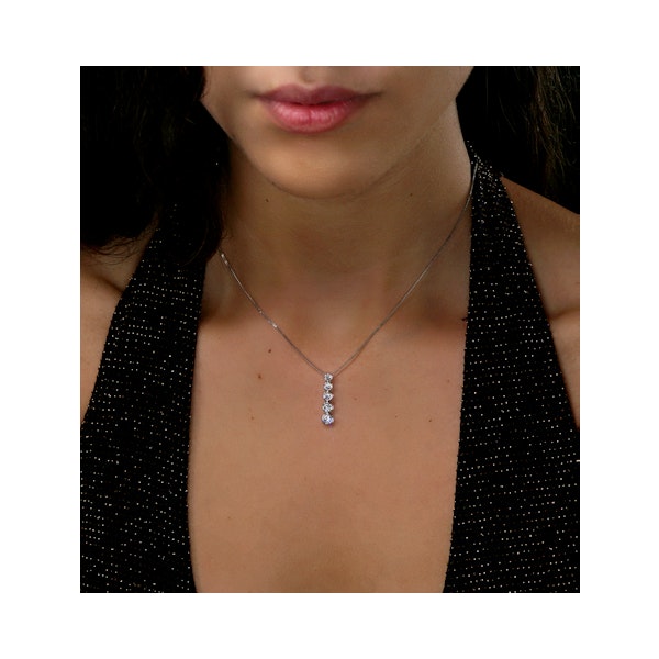 Lab Diamond Life Journey Necklace 0.50ct H/Si in 9K White Gold - Image 2
