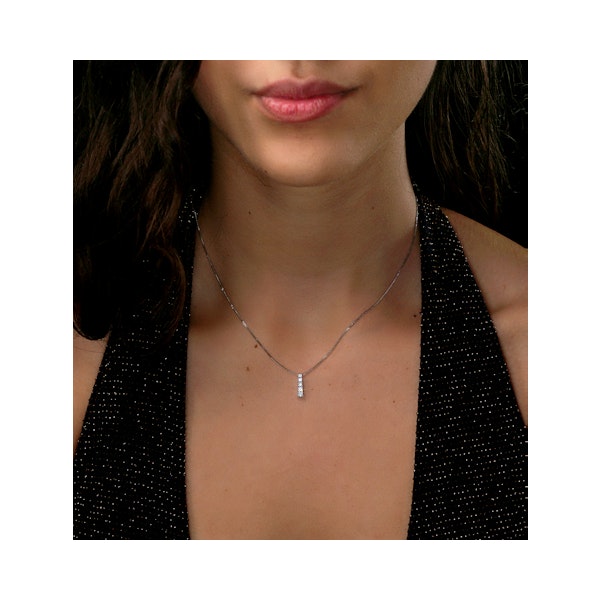 Lab Diamond Life Journey Pendant Necklace 0.25ct H/Si 9K White Gold - Image 2