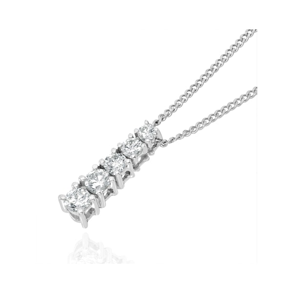 Lab Diamond Life Journey Pendant Necklace 0.25ct H/Si 9K White Gold - Image 3