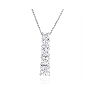 Lab Diamond Life Journey Pendant Necklace 0.50ct H/SI in 9K White Gold