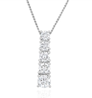 Lab Diamond Life Journey Pendant Necklace 0.50ct H/SI in 9K White Gold
