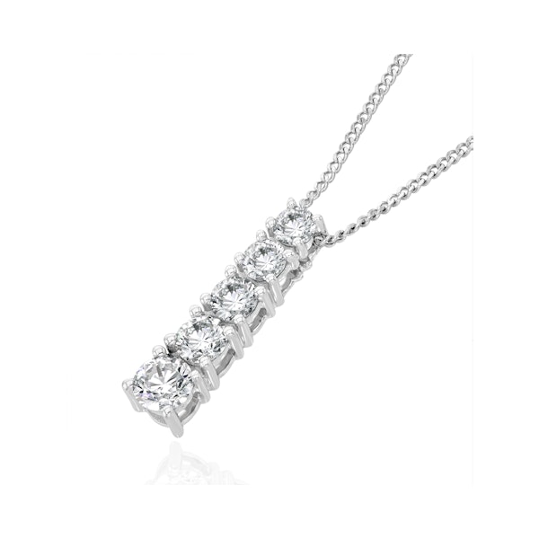 Lab Diamond Life Journey Pendant Necklace 0.50ct H/SI in 9K White Gold - Image 3