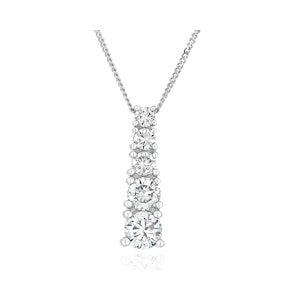 Life Journey Lab Diamond Necklace 1.00ct H/Si in 9K White Gold