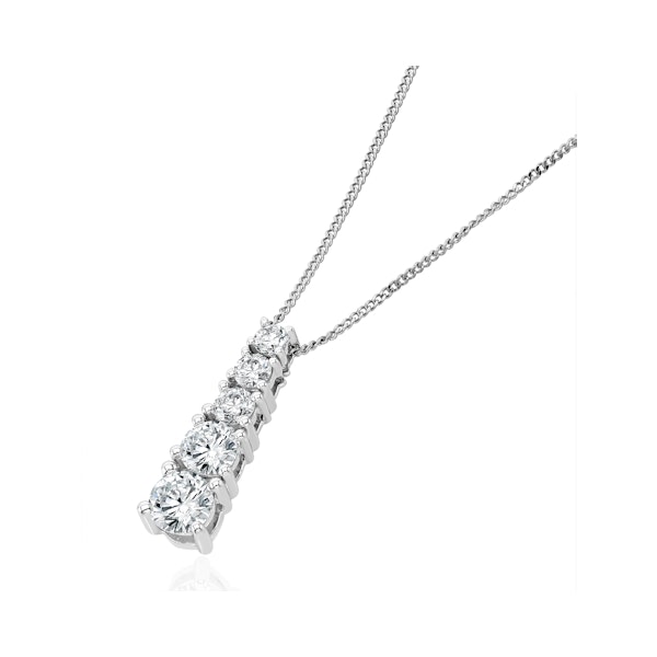 Life Journey Lab Diamond Necklace 1.00ct H/Si in 9K White Gold - Image 4