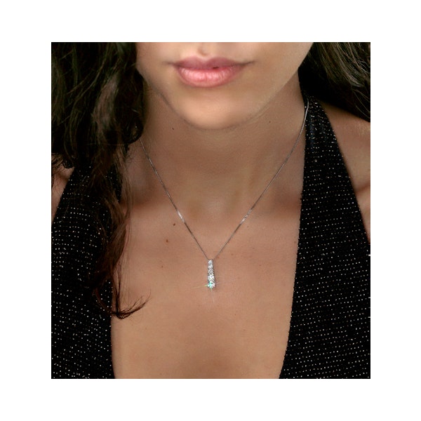Life Journey Lab Diamond Necklace 1.00ct H/Si in 9K White Gold - Image 2